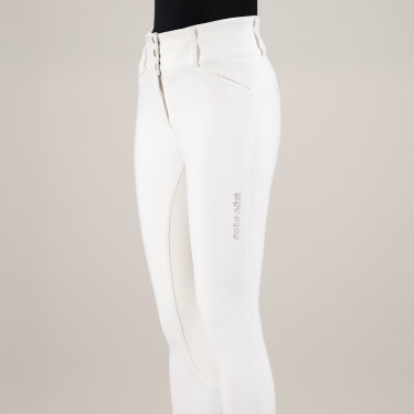 Calça de equitação Euro-Star Aurelia Competition Grip Connect Full Branco
