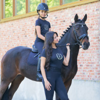 Camiseta de manga curta Imperial Riding Hally infantil Preto