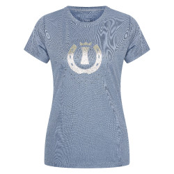 Camiseta de manga curta Imperial Riding Hally feminina Pedra-da-lua Laranja