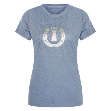 Camiseta de manga curta Imperial Riding Hally feminina Pedra-da-lua Laranja