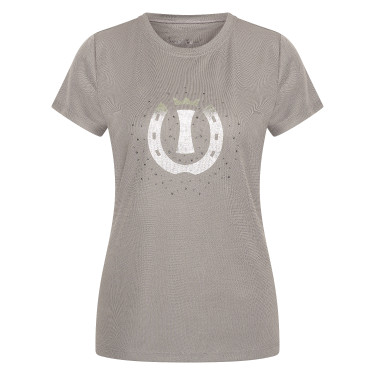 Camiseta de manga curta Imperial Riding Hally feminina Carvão vegetal Cinzento