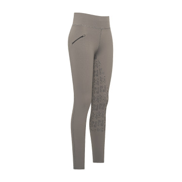 Legging de equitação Easy Rider Dietse Performance FullGrip feminino Ímã Cinzento