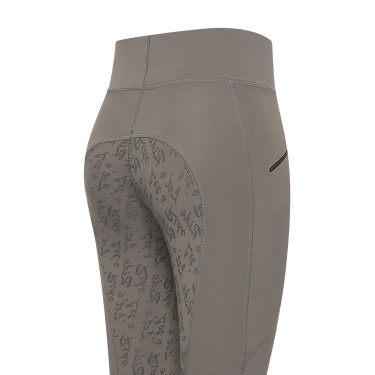 Legging de equitação Easy Rider Dietse Performance FullGrip feminino Ímã Cinzento