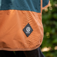 Cobertura exterior Imperial Riding Customized sem gola Laranja / castanho escuro