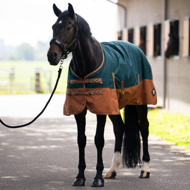 Cobertura exterior Imperial Riding Customized sem gola Verde escuro / fox