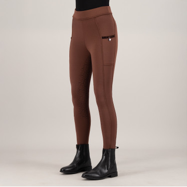 Legging de equitação Imperial Riding Teddy FullGrip feminino Bronze Castanho