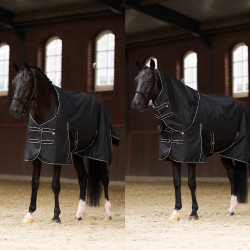 Cobertor de paddock Imperial Riding Basic com pescoço removível 200 g Preto
