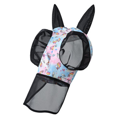 Máscara anti-moscas com nariz Imperial Riding Trail ride Unicórnio Motivos