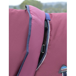 Manta ComFiTec Essential Turnout Weatherbeeta 220g com pescoço destacável Bordô / marinho Bord&amp;ocirc;