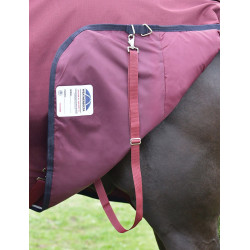 Manta ComFiTec Essential Turnout Weatherbeeta 220g com pescoço destacável Bordô / marinho Bord&amp;ocirc;