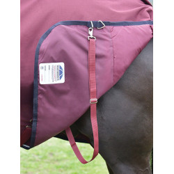 Manta ComFiTec Essential Turnout Weatherbeeta 50g com pescoço destacável Bordô / marinho Bord&amp;ocirc;