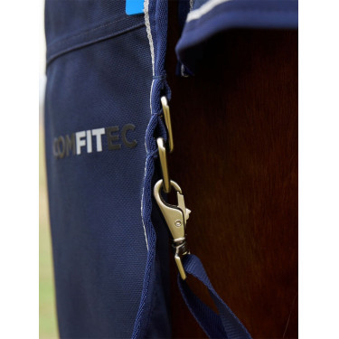 Manta ComFiTec Ultra Turnout WeatherBeeta com pescoço destacável 100 g Marinho Azul-marinho