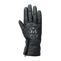 Luvas de equitação impermeáveis e acolchoadas B Vertigo Onyx Antracite Cinzento