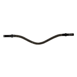 Frontal com strass Horze Columbia Preto / prata