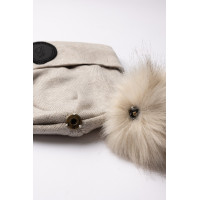 Gorro tricotado com pompom removível B Vertigo Sydney Pedra-pomes castanha (castanho claro) Bege