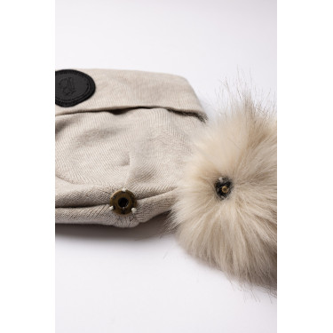 Gorro tricotado com pompom removível B Vertigo Sydney Pedra-pomes castanha (castanho claro) Bege