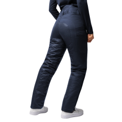 Calças full grip femininas Horze Annica Mirtilo Cinzento