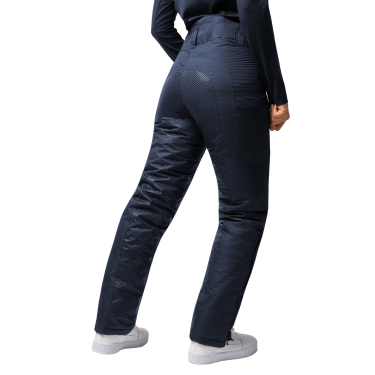 Calças full grip femininas Horze Annica Mirtilo Cinzento