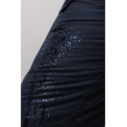 Calças full grip femininas Horze Annica Mirtilo Cinzento