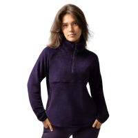 Sweatshirt polar anorak feminino Horze Frieda Beladona negra