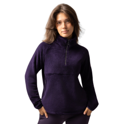 Sweatshirt polar anorak feminino Horze Frieda Beladona negra