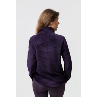 Sweatshirt polar anorak feminino Horze Frieda Beladona negra