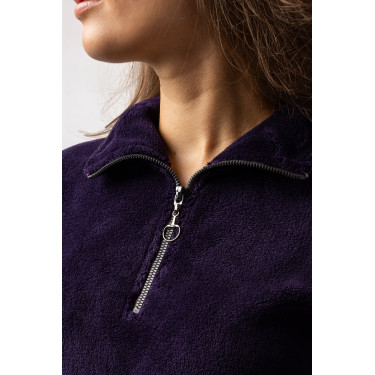 Sweatshirt polar anorak feminino Horze Frieda Beladona negra