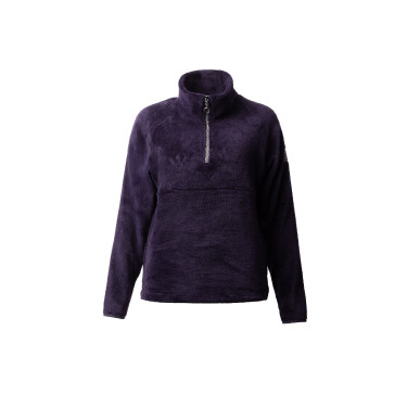 Sweatshirt polar anorak feminino Horze Frieda Beladona negra