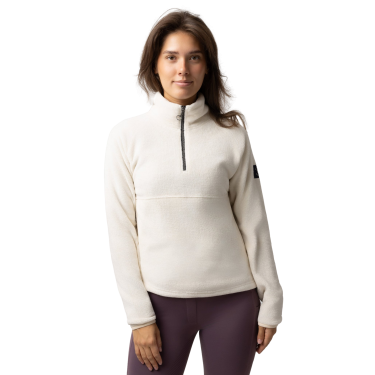 Sweatshirt polar anorak feminino Horze Frieda Azul jato strem
