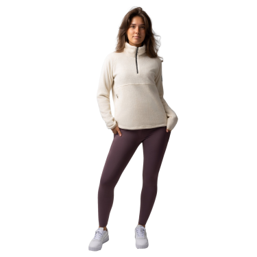 Sweatshirt polar anorak feminino Horze Frieda Azul jato strem