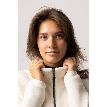 Sweatshirt polar anorak feminino Horze Frieda Azul jato strem