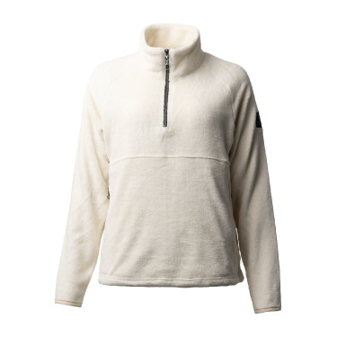 Sweatshirt polar anorak feminino Horze Frieda Azul jato strem