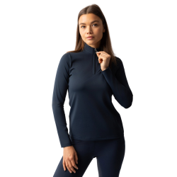 T-shirt de treino de manga comprida para mulher Horze Lilian Mirtilo Cinzento
