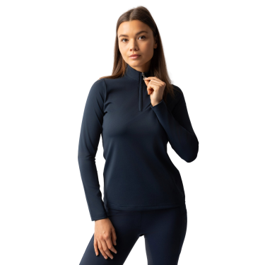 T-shirt de treino de manga comprida para mulher Horze Lilian Mirtilo Cinzento