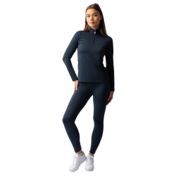 T-shirt de treino de manga comprida para mulher Horze Lilian Mirtilo Cinzento