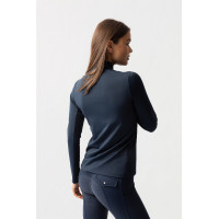 T-shirt de treino de manga comprida para mulher Horze Lilian Mirtilo Cinzento