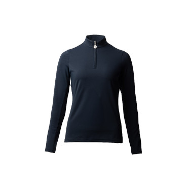 T-shirt de treino de manga comprida para mulher Horze Lilian Mirtilo Cinzento