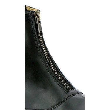 Botas Infantis Equithème Zip Couro Preto