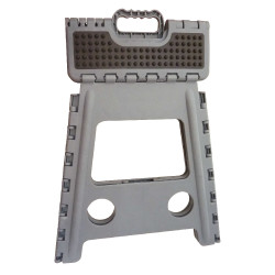 Banco-escada dobrável Hippo-Tonic Grip Cinzento