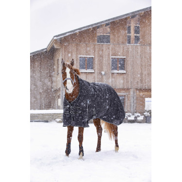 Capa Riding World Oxford impermeável forrada com lã polar Preto Capa Riding World Oxford impermeável forrada com lã polar Preto