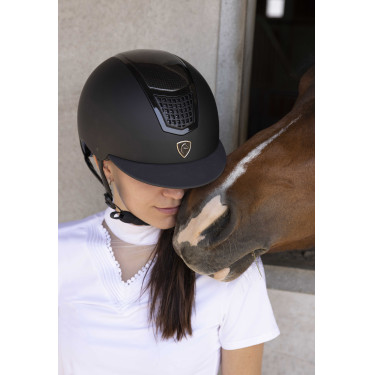 Capacete Equithème Airy Preto / carbono / preto