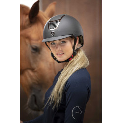 Capacete Equithème Airy Prata / preto