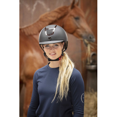 Capacete Equithème Airy Prata / preto