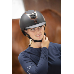 Capacete Equithème Airy Ouro rosa / preto