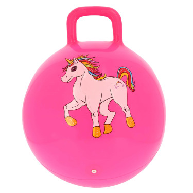 Bola saltitante Equi-Kids Unicórnio Rosa fluorescente