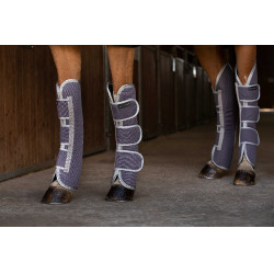 Guêtres de transporte Equithème Tyrex 1200D recicladas Cinzento-acastanhado Castanho Guêtres de transporte Equithème Tyrex 1200D recicladas Cinzento-acastanhado Castanho