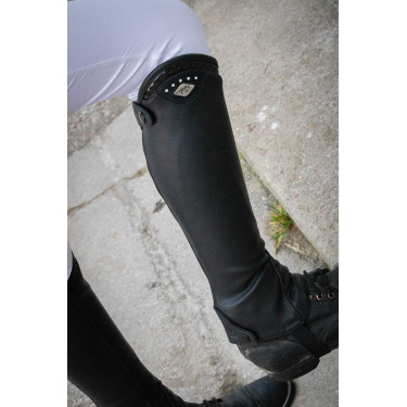 Mini chaps Pénélope Softy Preto