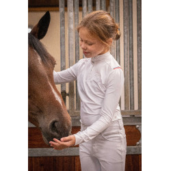 Pólo de competição Eden by PL Bruges Branco / fita azul branca vermelha Pólo de competição Eden by PL Bruges Branco / fita azul branca vermelha