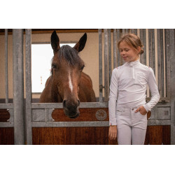 Pólo de competição Eden by PL Bruges Branco / fita azul branca vermelha Pólo de competição Eden by PL Bruges Branco / fita azul branca vermelha