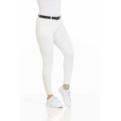 Calça Equithème Claudine com fundo de silicone Branco